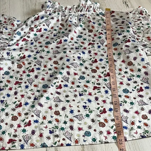 Koch Insect Floral Ruffle Sleeve Blouse - Picture 9 of 12